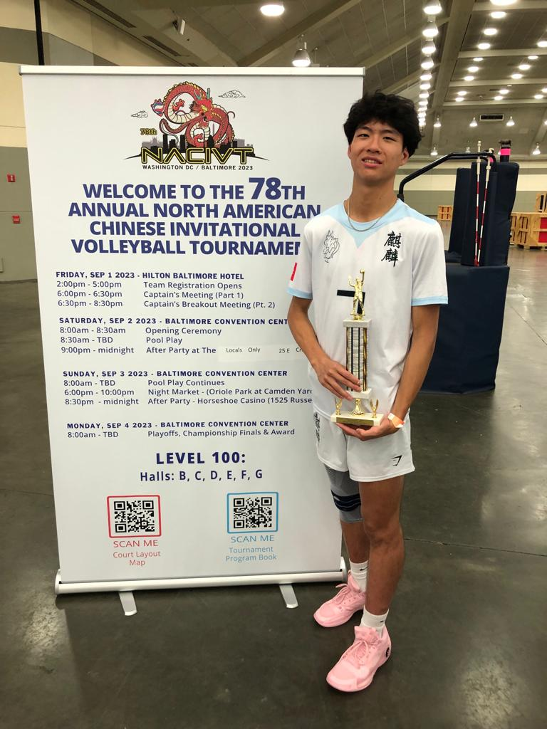 Edson Cheng Class of 2024 Middle Blocker winner