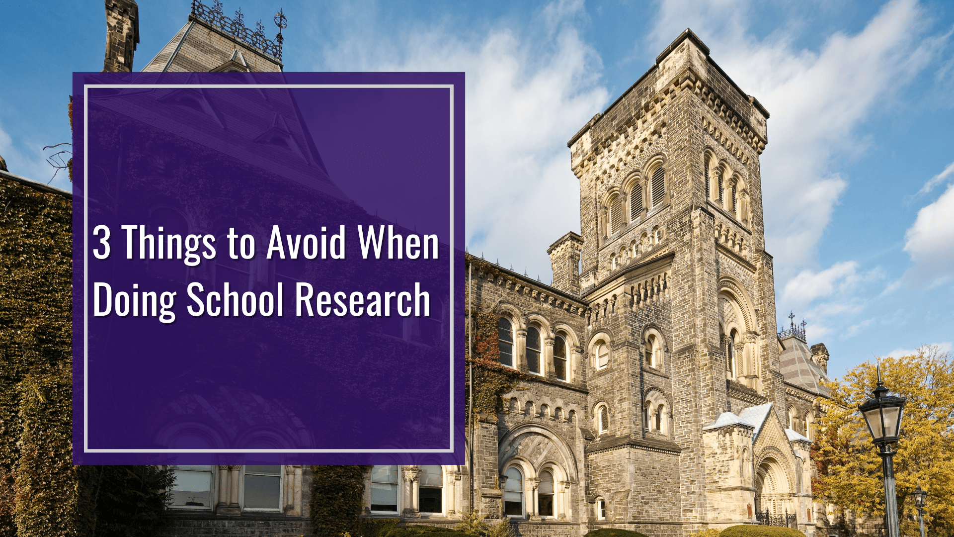 2 Things to avoid when doing school research. How to research university or college academic programs that also provide a competitive volleyball program