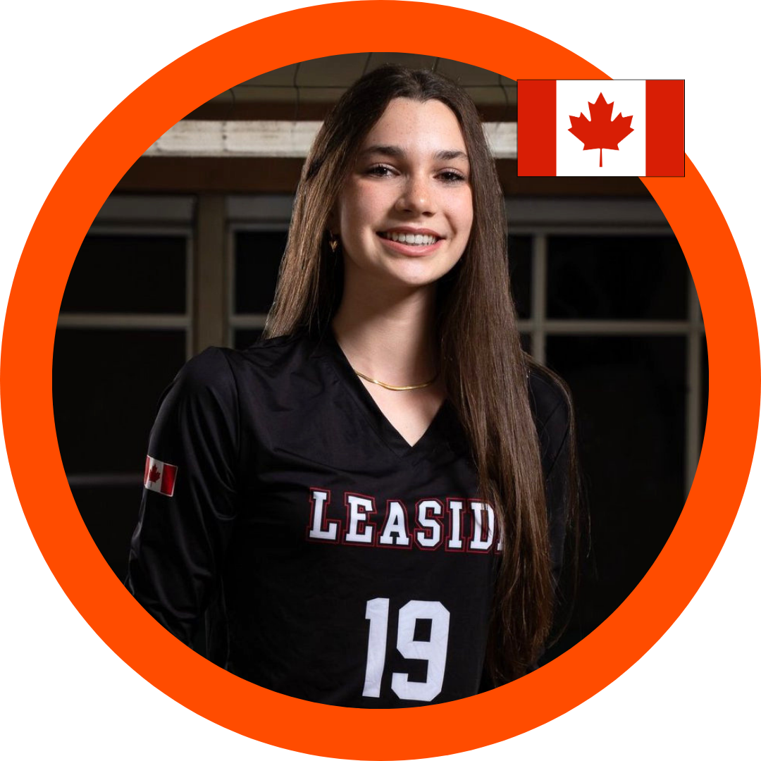 Lulu Chamness Class of 2028 Middle Blocker Team Canada Red & White | Six Pack Recruiting Sports Volleyball Recruiting Canada USPORTS NCAA CCAA