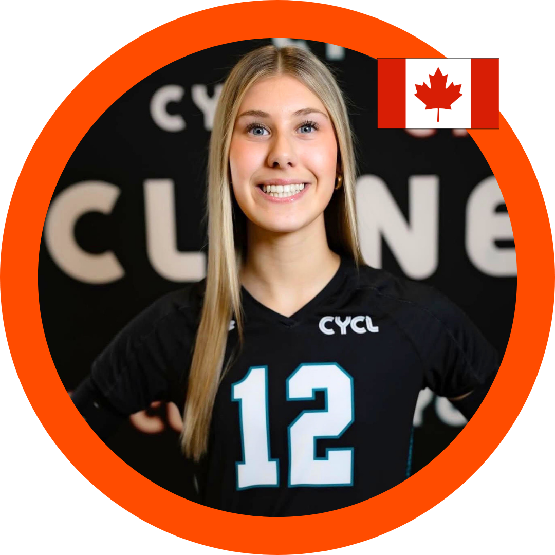 Mila Karatzios Class of 2028 Setter Team Canada Red & White